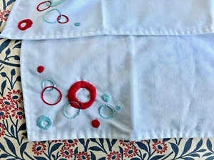 Hand Embroidered Set of Two Hand Towels - Picture 1 of 9