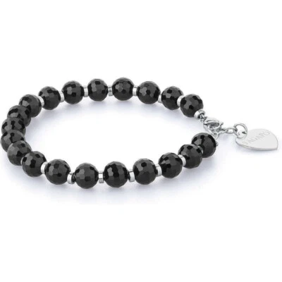 Sagapo Bracciale Nero Acciaio Con Sfere Sfaccettate Da Donna SHAC3 S'agapo - Immagine 1 di 2