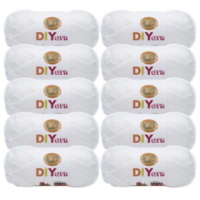 (10 Pack) Lion Brand Yarn 205-100 DIYarn Yarn, White - Image 1 of 4