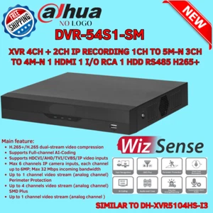 DAHUA NO LOGO DVR-54S1-SM DVR 8CH UP TO 5MP 4IN1 PENTABRID 1U (DH-XVR5104HS-I3) - Picture 1 of 3