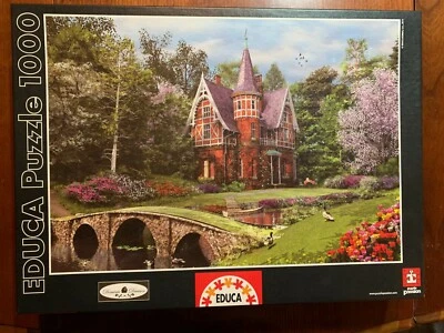 Educa  "Cobbled Bridge Cottage" 1000 Piece Puzzle "USED"   - Image 1 of 2