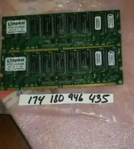 KTC-G2/2048 2GB (2X1GB) PC133 ECC SDRAM KIT 168PIN ECC REGISTERED RDIMM 64X4 - Picture 1 of 1