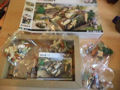 SLUBAN ARMY TANK BUILDING BLOCKS KIT WW2 TANK M38-B0858 CONSTRUCTION KIT spares - Image 1 of 3