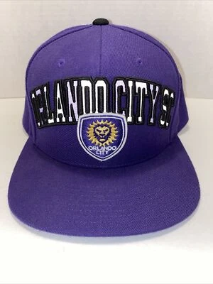 ORLANDO CITY SC LIONS MLS FÚTBOL FÚTBOL ALA PLANA SNAPBACK GORRA GORRA PARA HOMBRES Foto 1 de 4