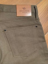 Shockoe Atelier Slim Ashwood Jeans Sz 29x34 Tan Made in USA Limited Batch Signed
