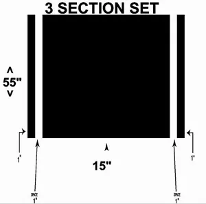 1" PINSTRIPE 19" WIDE VINYL STRIPE SET. (3) SECTIONS HOOD ROOF TRUNK. DECALS - Picture 1 of 4