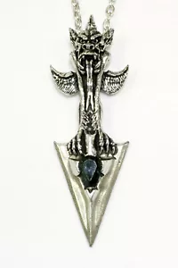 Alchemy Gothic Jaded Bolt Pendant Necklace P164 - Picture 1 of 1
