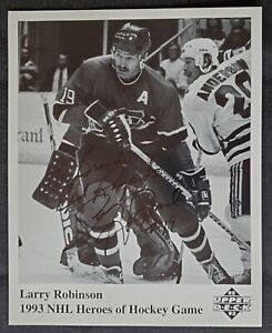 Larry Robinson Autograph Montreal Canadiens 8x10 NHL Photograph