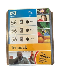 Genuine HP Printer Ink Black 56 Combo 3 Pack Ink Sealed Cartridges EXP: 9/2007 - Picture 1 of 6