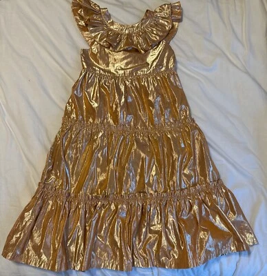 Janie and Jack Rachel Zoe Midi Metallic Exclusive Party Dress EUC Girls Size 5 - Image 1 of 3