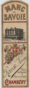 "MARC DE SAVOIE / RASSAT NEVEU CHAMBERY" Etiquette-chromo originale fin 1800 - Picture 1 of 1