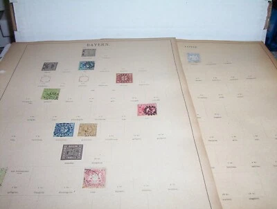 9 ANTIQUE GERMAN STAMPS: "BAYERN"  BAVARIA 1849 - 1868 - Image 1 of 4
