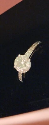 ANELLO DA DONNA USATO SWAROVSKI IN ACCIAIO E CRISTALLO COLOR ARGENTO MISURA 52 - Immagine 1 di 4