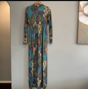 Victor Costa Romantica Dress Maxi Shimmer Floral Whimsical Boho 10 - Picture 1 of 11