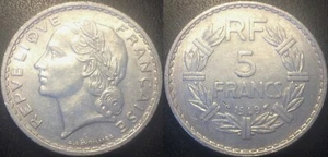 France - IV Republic - 5 Francs Lavrillier 1949 Extremely fine! F.339/17 - Picture 1 of 1