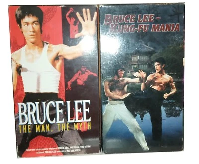 2 Bruce Lee VHS TAPES /BL The Man / BL Kung Fu Mania Used Foto 1 de 3