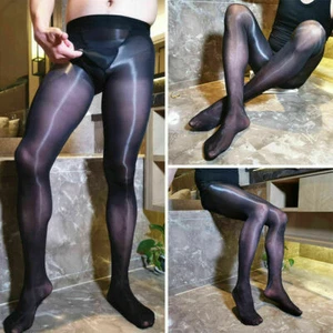 Medias sedosas ultra brillantes moldeadoras pantimedias de nailon transparente talla grande para hombre - Imagen 1 de 54