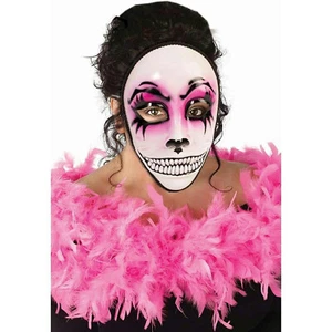 Women's Day of the Dead Pink Masquerade Venetian Skull Face Mask - Picture 1 of 2
