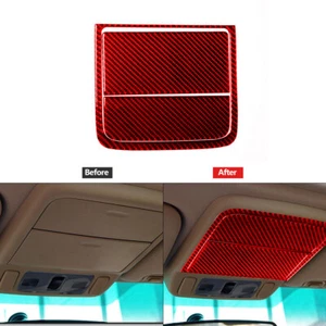 3Pcs Red Carbon Fiber Front Roof Reading Light Cover For Subaru Forester 2005-08 - Imagen 1 de 14