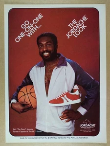 1981 Jordache Sportbekleidung Schuhe Earl The Pearl Monroe Foto Vintage Druck Anzeige - Bild 1 von 1