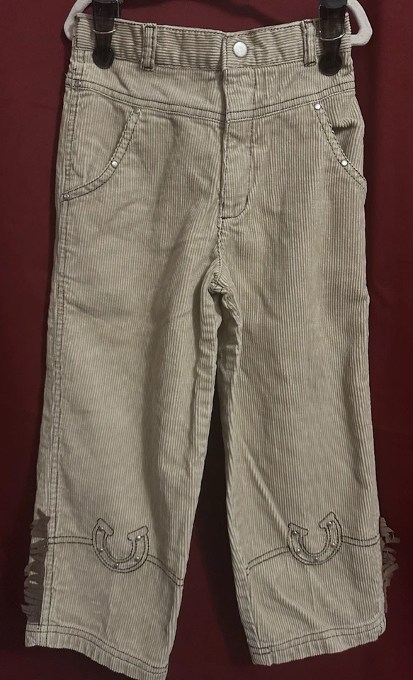 Pantalones occidentales Le Top de pana tostada para niños pequeños talla 4T vaquero rodeo Foto 1 de 4