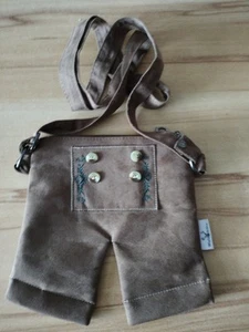 Handtasche Dirndl Lederhosen, braun, klein, von Waldschütz, - Bild 1 von 2