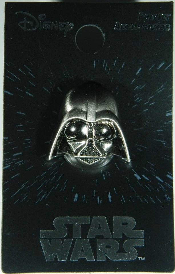 Classic Star Wars Darth Vader Helmet 3D Image Pewter Metal Pin NEW UNUSED - Image 1 of 1