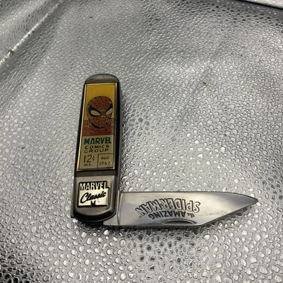Franklin Mint Marvel Comics Group Classic Spider-Man Pocket Knife 1997 Heroes - Image 1 of 4
