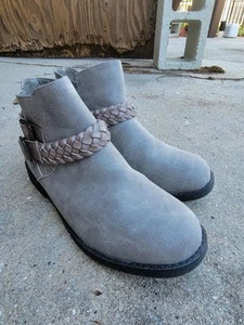 Blowfish Malibu Keepsake Womens Ankle Boot Size 5 Gray Zipper Worn 1x - Picture 1 of 9