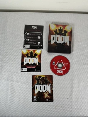Doom: Collector's Edition Steelbook (2016) Steelbook Case Game Disc Inserts PC - Image 1 of 4