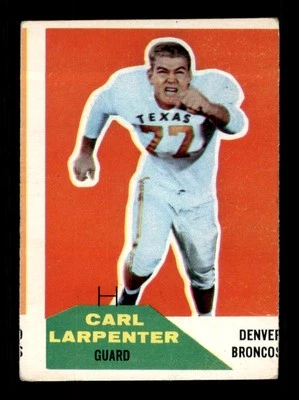 1960 Fleer Carl Larpenter Rookie RC GD MC #60 Football Card - Image 1 of 2