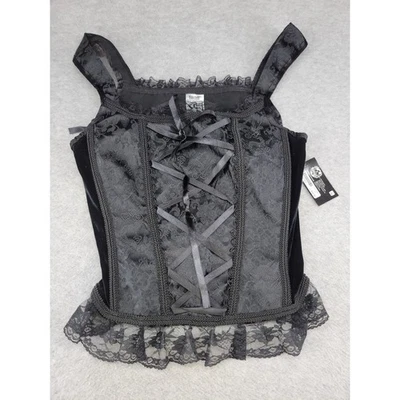 Spirit Halloween Corsé de Encaje Negro Top Bustier Disfraz Adulto Mediano Foto 1 de 4