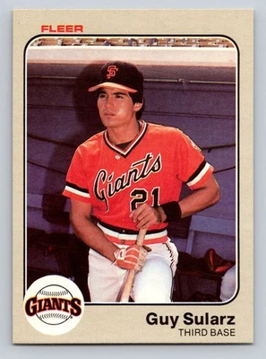 1983 Fleer Baseball #273 Guy Sularz  San Francisco Giants - Image 1 of 2