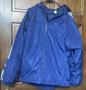 ADIDAS WINDBREAKER JACKET BLUE LARGE RN#88387 CA#00411 - Picture 1 of 12