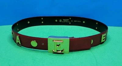 Escada Pink With Gold-Toned Medallions - Size 42 For 31" - 33" Waist - Germany  - Image 1 of 4