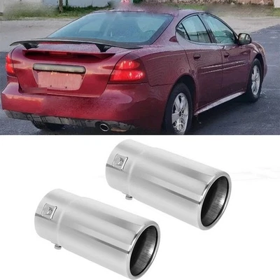 2xExhaust Tip Rear Tail Throat Muffler Stainless Steel For Pontiac Grand Prix - Image 1 of 4