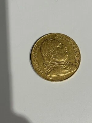 France Louis XVIII 20 Francs Gold "R" Minti Very Fine - Image 1 of 3