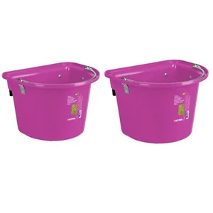 2 x Futterkrippe Pferdetrog Turniertrog Futtereimer Futtertrog 12l pink - Bild 1 von 2
