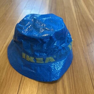 Knorva Mens IKEA KNORVA Bucket Hat 504.473.38 Blue Yellow Logo Waterproof OS New - Picture 1 of 3