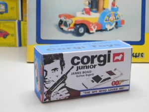 Corgi Juniors James Bond 007 Lotus Esprit Custom EMPTY Repro Box NO CAR - Picture 1 of 3