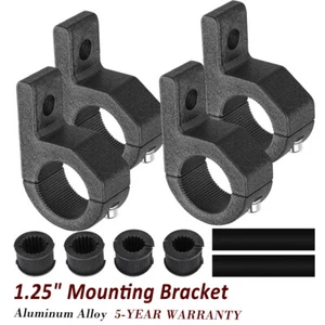 1.25"X 4 Mounting Bracket Bullbar LED Cube Pod Tube Clamps Light Bar UTV ATV 4WD - Picture 1 of 12