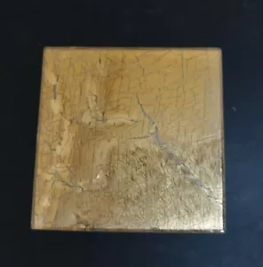 4x4 Tile Italian Metallic Glass Crackled Remodel Accents Sahara Gold Layered - Picture 1 of 8