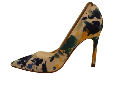 Ivanka Trump Womens Heels Size 6.5 M Carra 3 Yellow Multi Fabric Stiletto 4 inch - Image 1 of 4