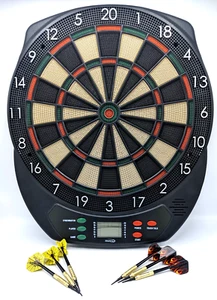 Halex Vintage Talking Electronic Dartboard Battery 20" W/ 6 Darts - Working - Picture 1 of 8