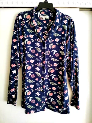 Pijama Ellen Tracy Company PJ Top Para Mujer XL Manga Larga Suave Estilo Arte Popular Foto 1 de 4