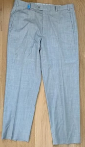 Zanella Dress Pants Todd 36x30 Gray Wool Flat Front Italy - Picture 1 of 12