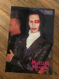 PÓSTER REVISTA MARILYN MANSON AÑOS 90 DE COLECCIÓN PÓSTER pliegue central 2 páginas ojos plegables pinup - Imagen 1 de 2