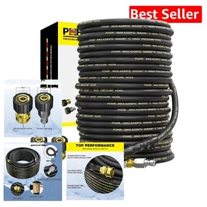 Heavy-Duty 100FT Pressure Washer Hose with Steel Braided and Quick Connect Kits - Picture 1 of 10