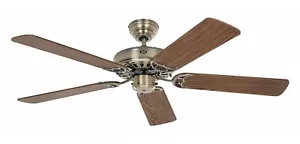 Ceiling Fan Without Lamp Fan Classic Royal Brass Antique Oak 132 CM - Picture 1 of 3