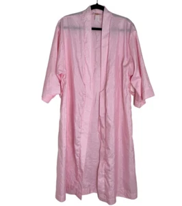 Vintage Barbizon Pink Striped Robe Size Medium - Picture 1 of 6